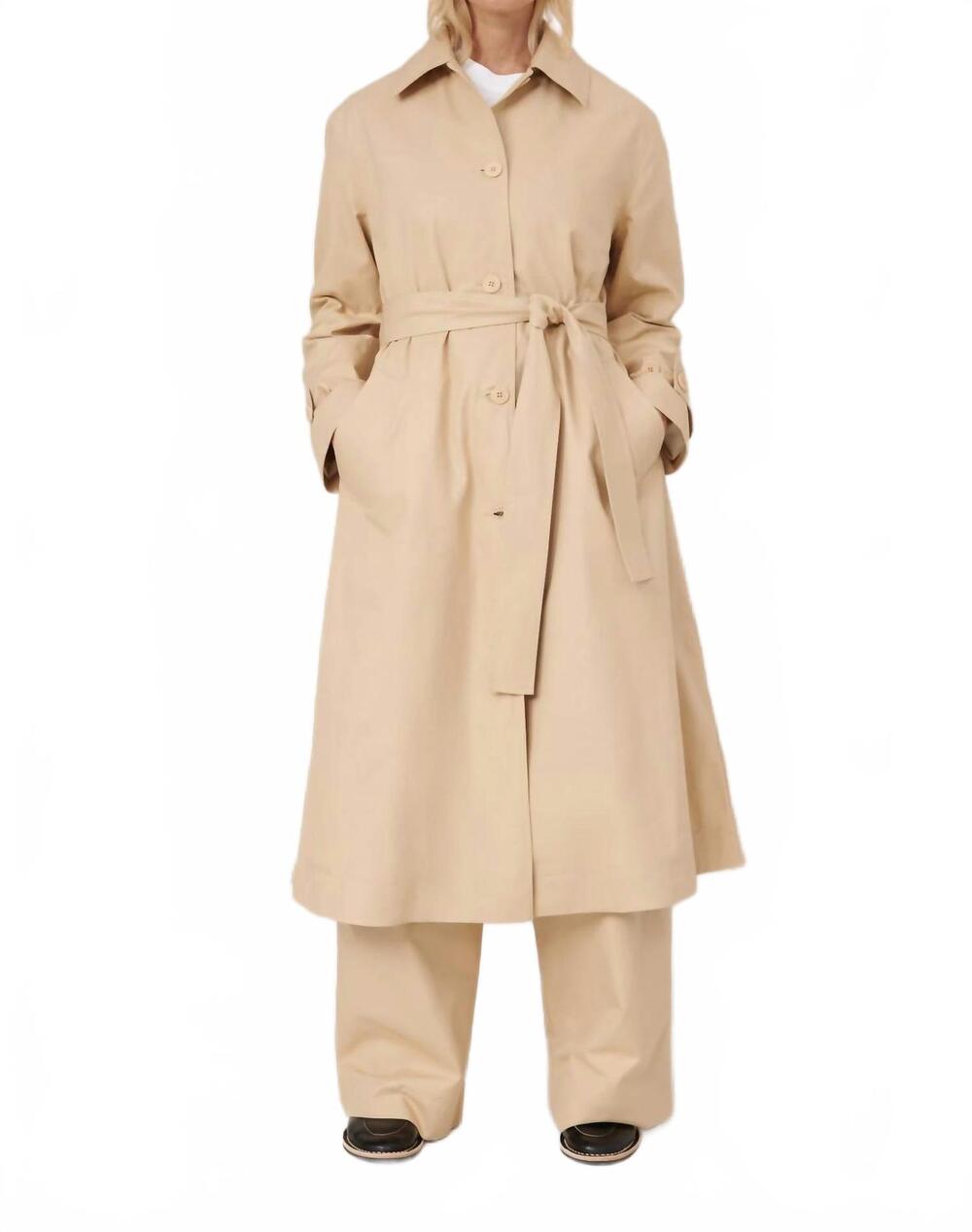 NEW KOWTOW cleo trench with detachable belt in beige